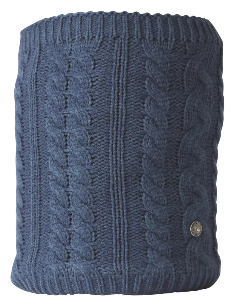 Hy Equestrian Melrose Cable Knit Snood - Petrol Blue